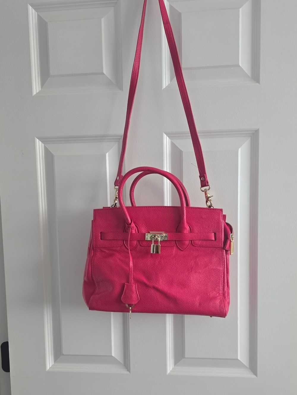 Zenith Hot Pink Satchel with Detachable Strap
